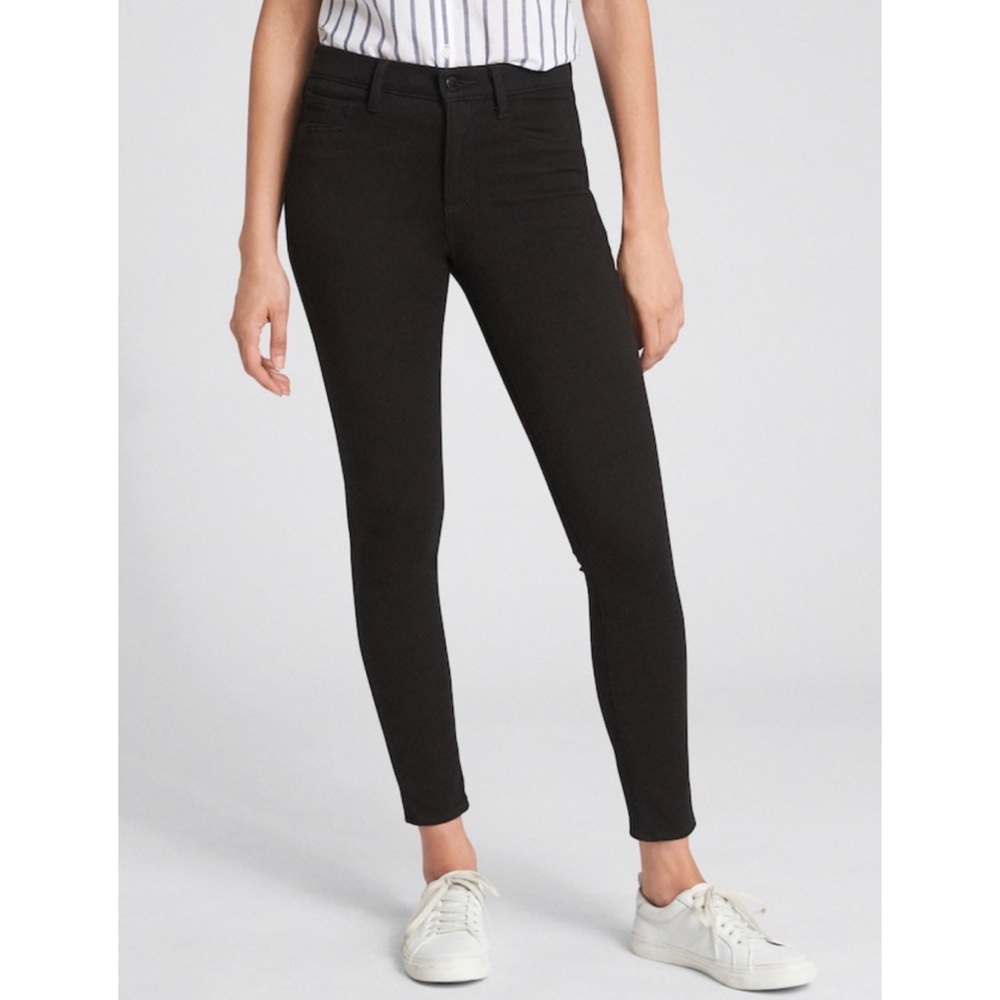 NWT Gap Mid Rise Knit Legging Jeans Black 28